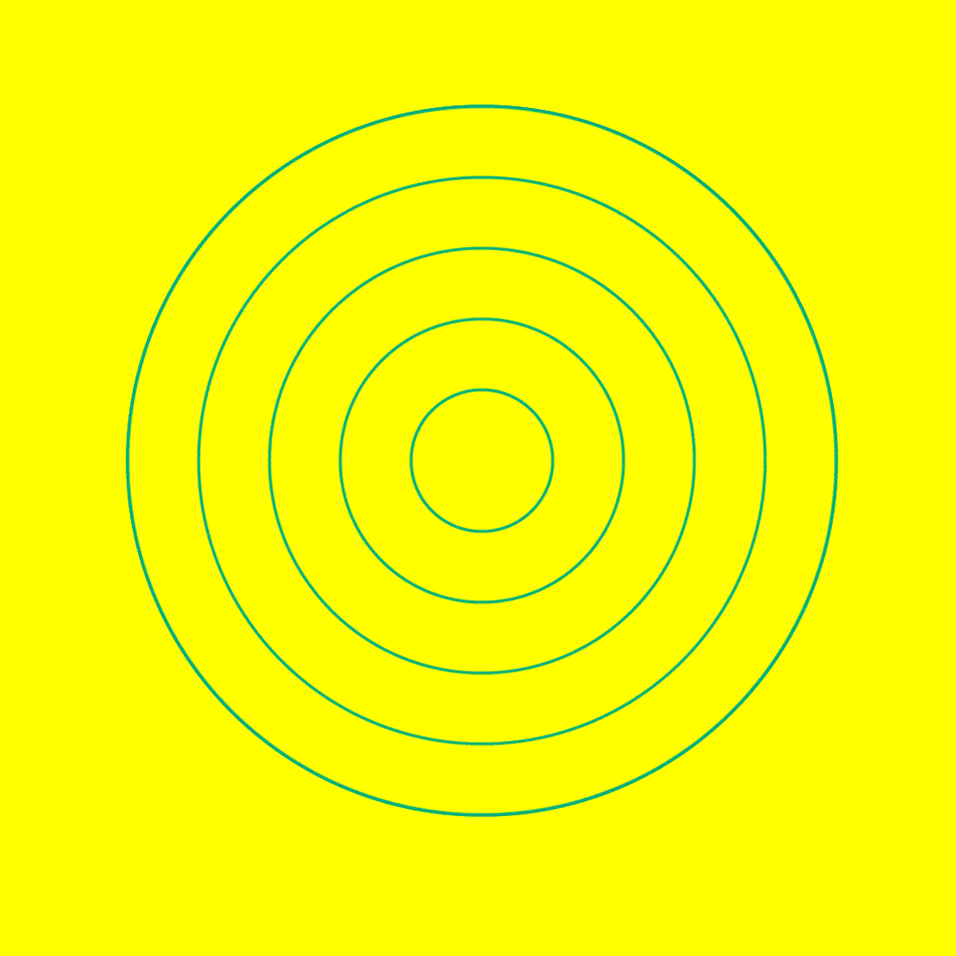 Green circles on yellow background