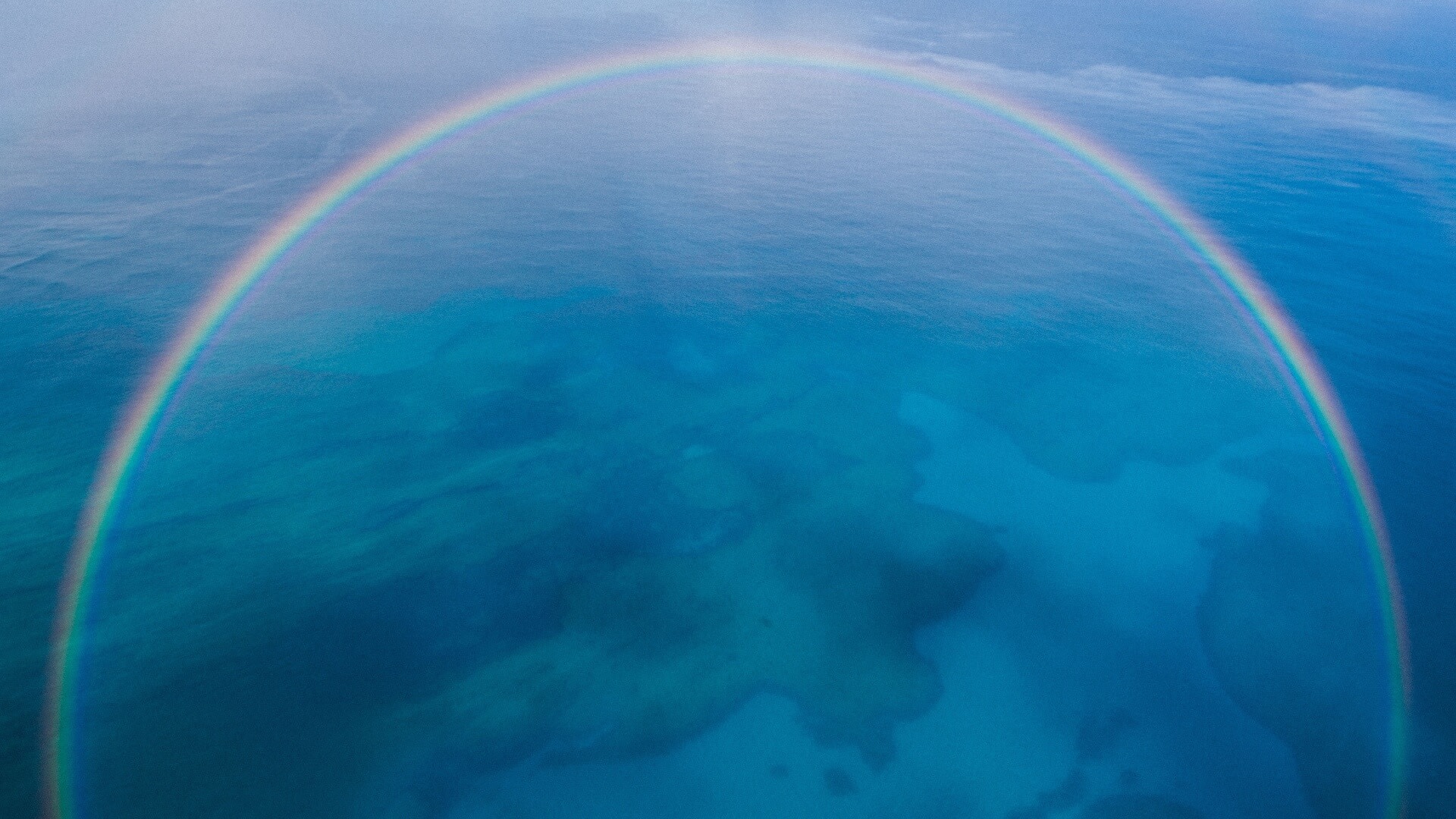 rainbow above the sea
