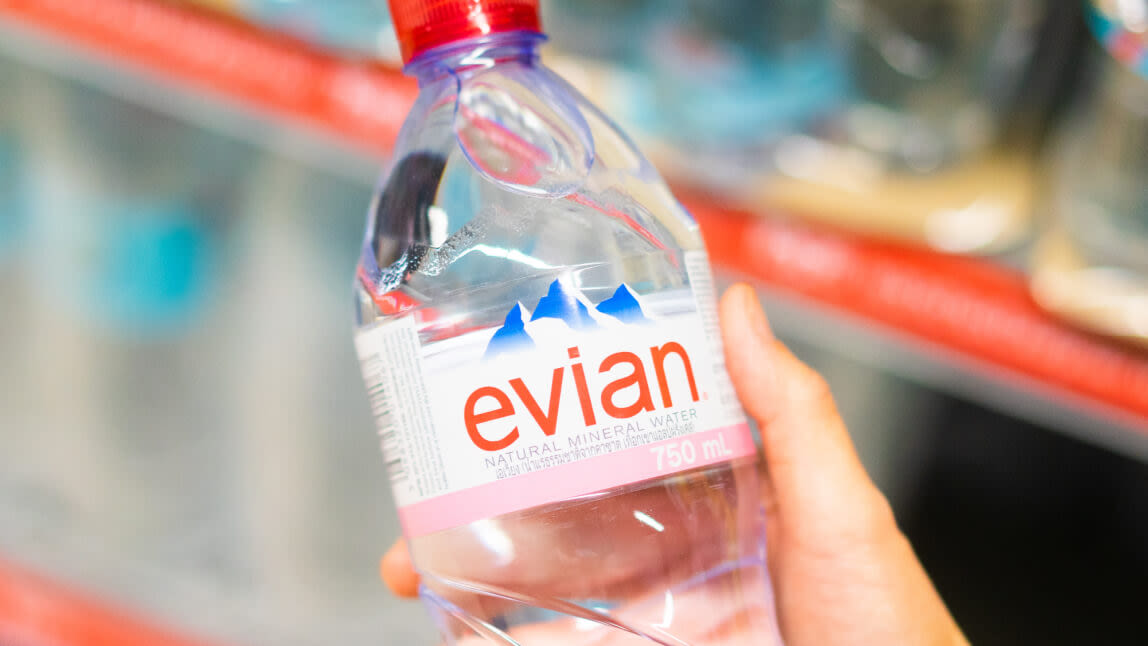 Evian bottle