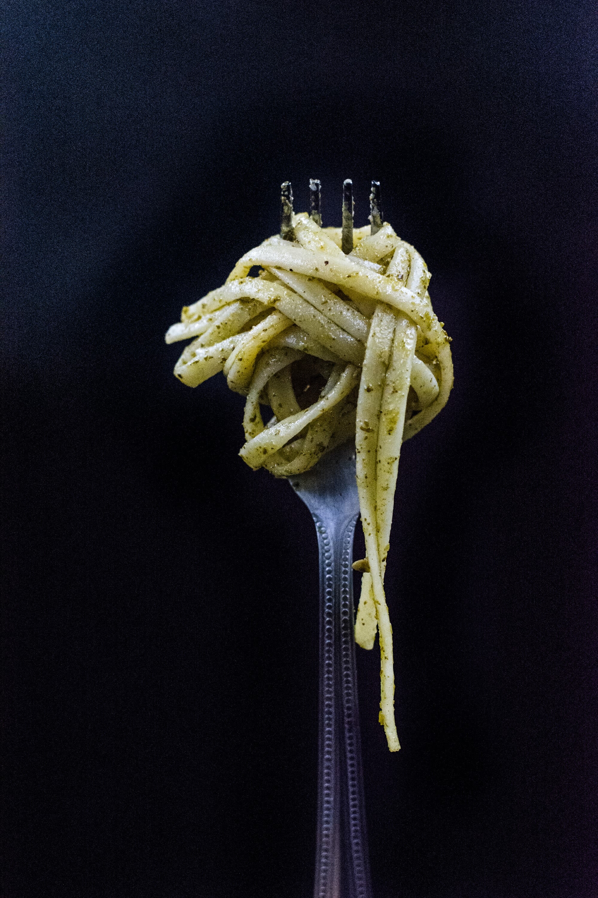 fork holding spaghetti