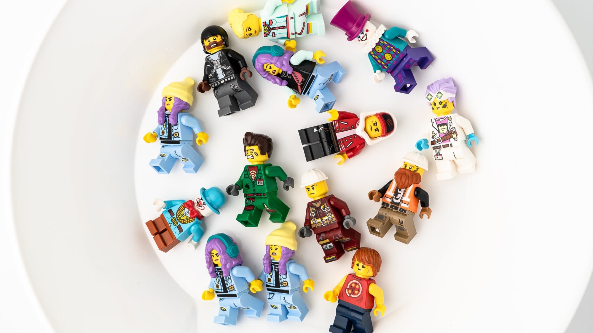 Photo of lego people in a circular shape