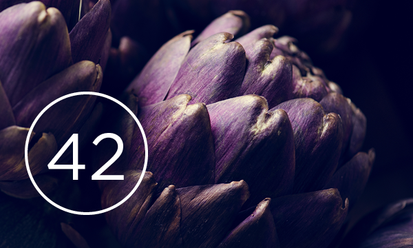 Artichoke with number 42