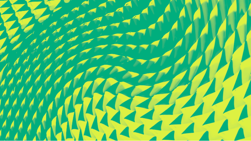 Abstract wavy image in yellow and green 