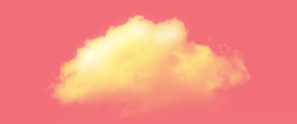 cloud on pink background